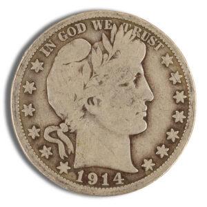 $1 FV 90% Silver Barber Half Dollars - F